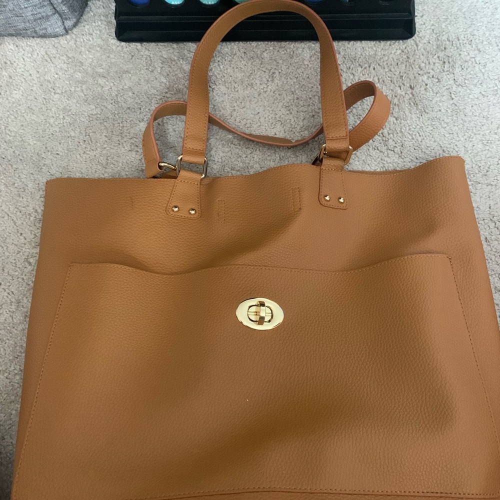 Large brown tote bag
